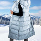 Stylish Puff Hooded Sleeveless Long Vest
