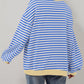 Women's Oversized Striped Long Sleeve Top
