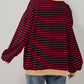 Women's Oversized Striped Long Sleeve Top
