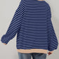 Women's Oversized Striped Long Sleeve Top