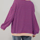 Women's Oversized Striped Long Sleeve Top