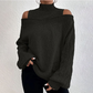 Women’s Fashion High Neck Off-Shoulder Knit Sweater