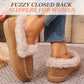 Fuzzy Closed Back Slippers for Women
