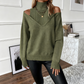 Off-Shoulder Turtleneck Sweater