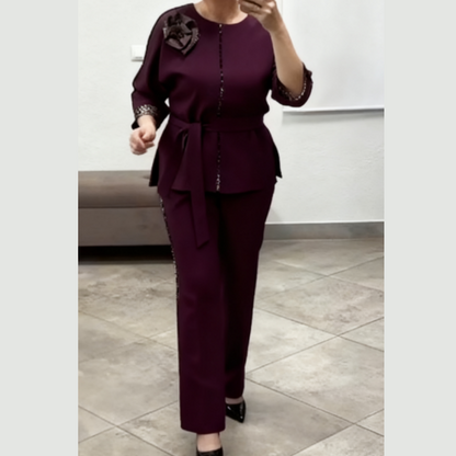 ⏳Limited time offer⏰Elegant 2-Piece Set with Leopard Accents