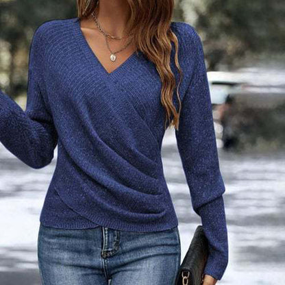 🔥Christmas Sale 60% OFF✨Women's Elegant Casual V-Neck Knit Top