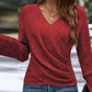 🔥Christmas Sale 60% OFF✨Women's Elegant Casual V-Neck Knit Top