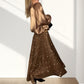Women's Long Sleeve Top & Sequin Maxi Skirt Two-Piece Set