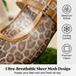Women's Leopard Print Mesh Mary Jane Flats
