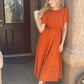 🌷Early Summer Sale 70% Off🌸2026 Summer Casual Floral Print Short Flutter Sleeve Crew Neck Smocked High Waist Flowy Maxi Dress