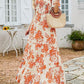 🌷Early Summer Sale 70% Off🌸2026 Summer Casual Floral Print Short Flutter Sleeve Crew Neck Smocked High Waist Flowy Maxi Dress
