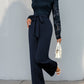 Elegant Vintage-Inspired One-Piece Lace Patchwork Solid Color Tie Waist Jumpsuits